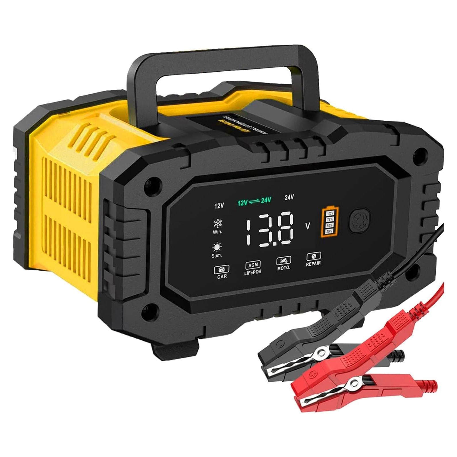 Cargador de Batería Inteligente 10A 12V/24V HB - Mantenedor y Desulfatador