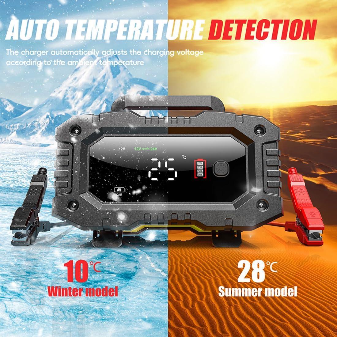 Cargador de Batería Inteligente 10A 12V/24V HB - Mantenedor y Desulfatador