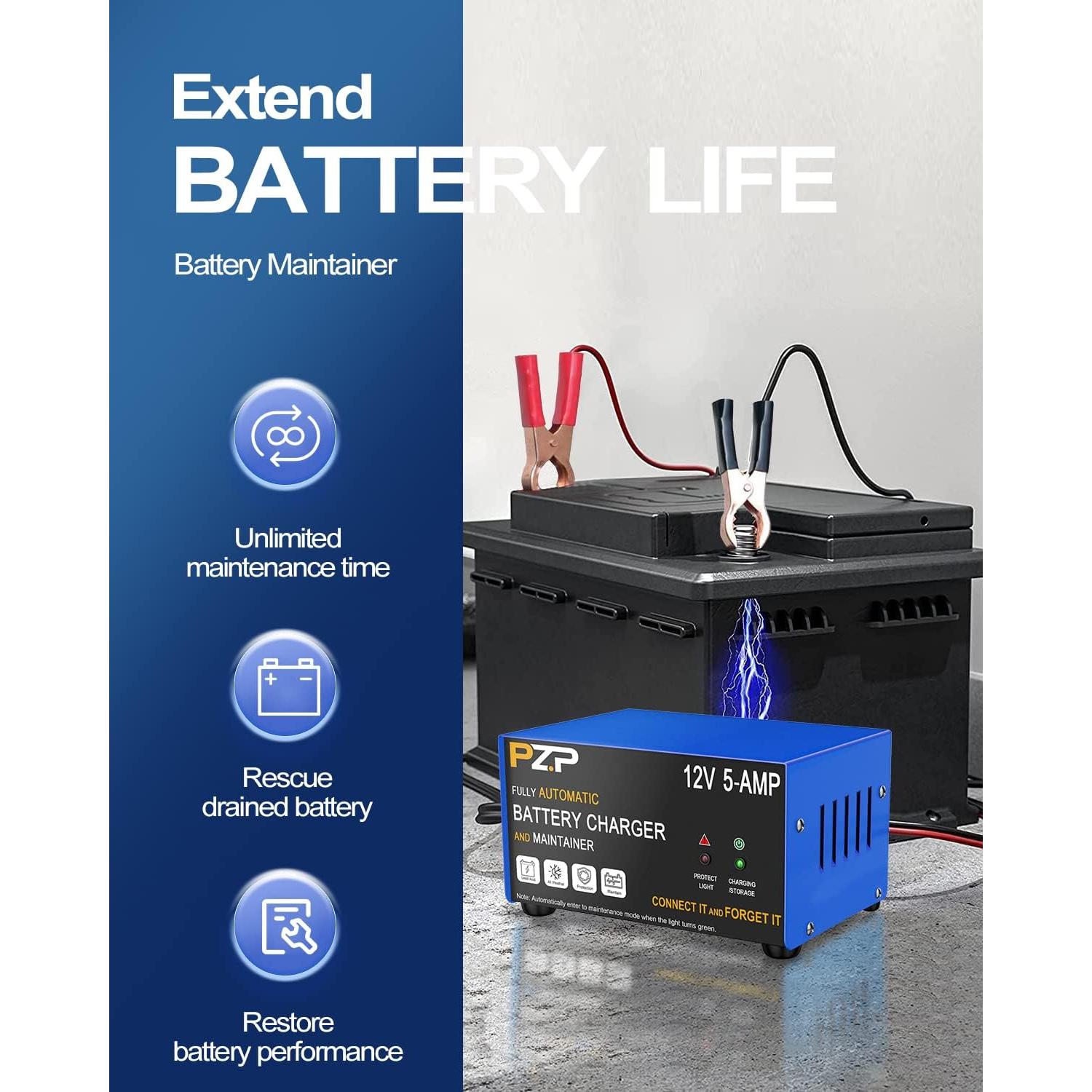 Cargador de Batería Inteligente 12V 5A PZ.P con Desulfatador