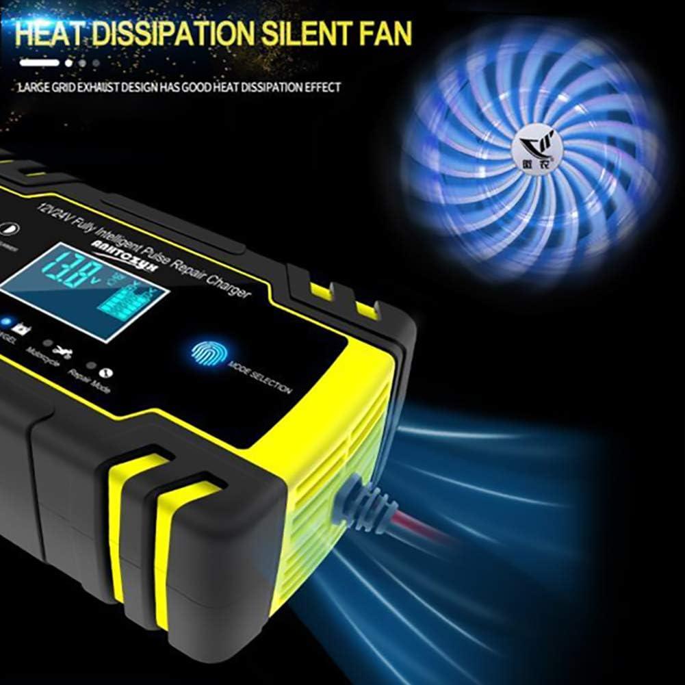 Cargador de Batería Inteligente Haofy 12V/24V 8A/4A con LCD