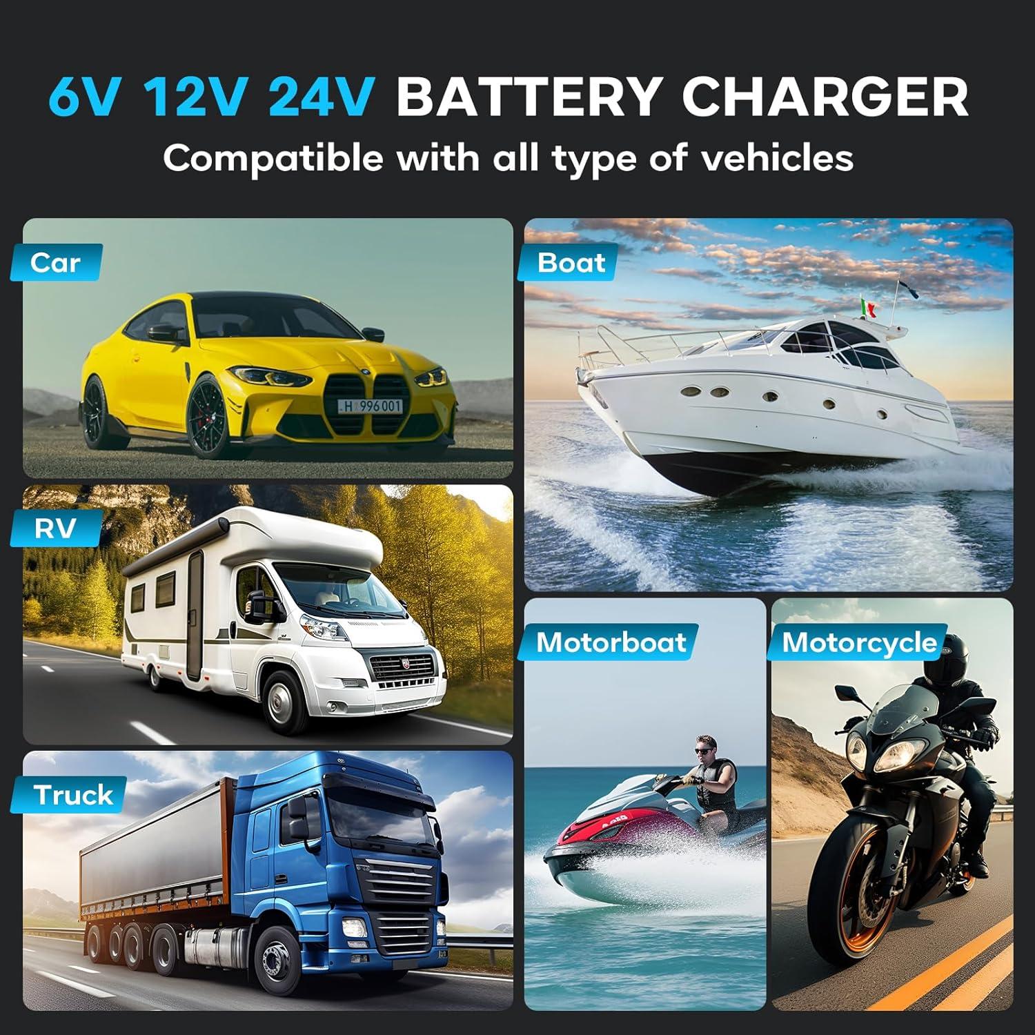 Cargador de Batería Inteligente 35A HSTCH 6V/12V/24V