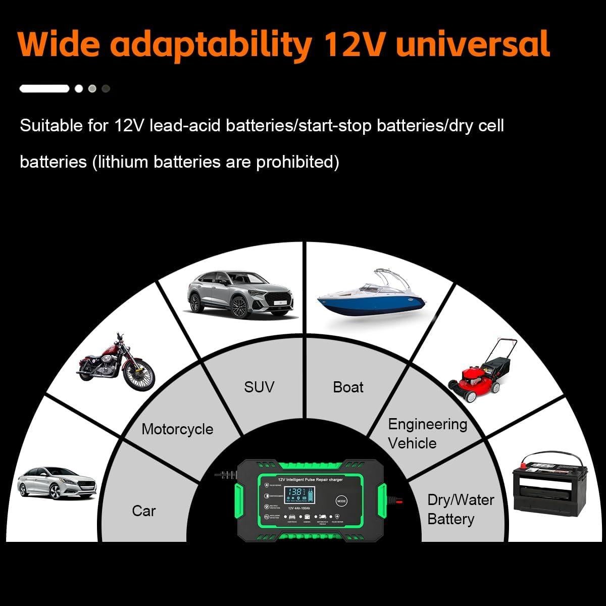 Cargador de Batería de Coche Mandark 12V 6A Inteligente