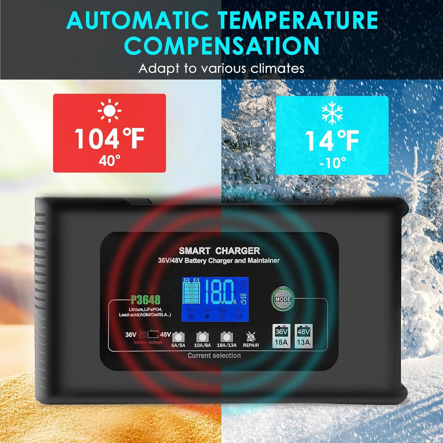 Cargador Inteligente 36V/48V Cuscos para Carro de Golf