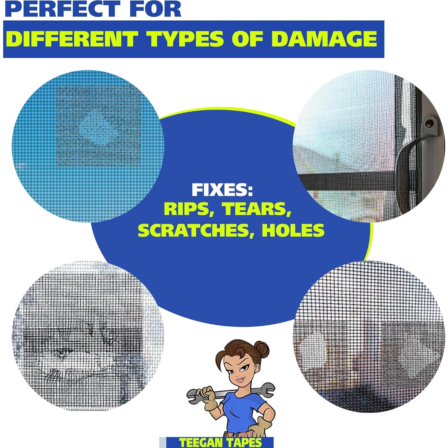 Cinta de Reparación de Pantallas Gaffer Power 5x5 cm Adhesivo Fuerte
