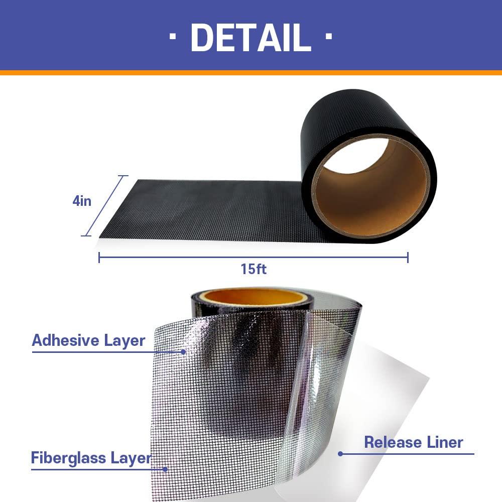 Cinta de Reparación de Pantallas HA SHI 10.16 cm x 4.57 m Negra