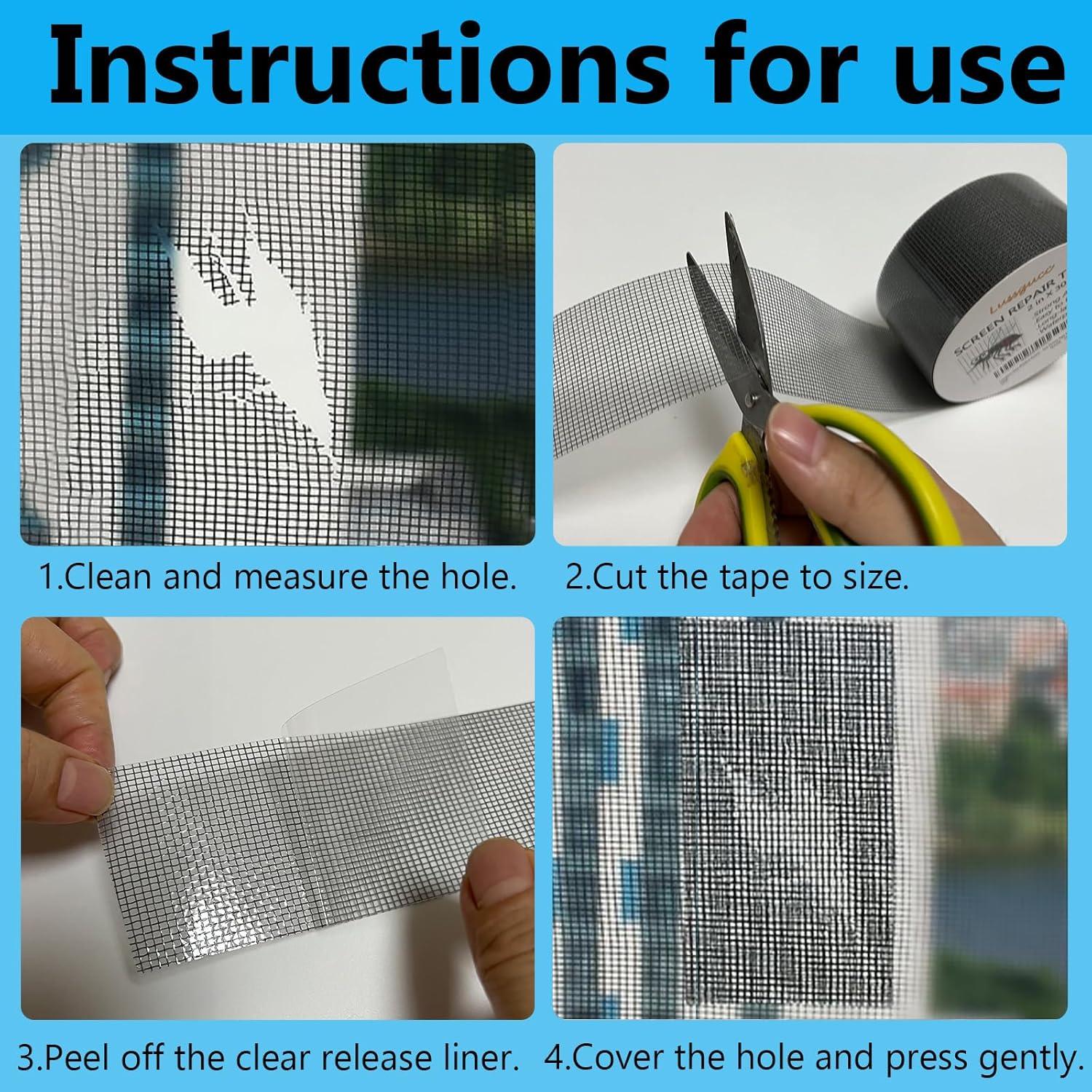 Cinta de Reparación de Pantalla de Ventana Lussgucc 5cm x 9.14m