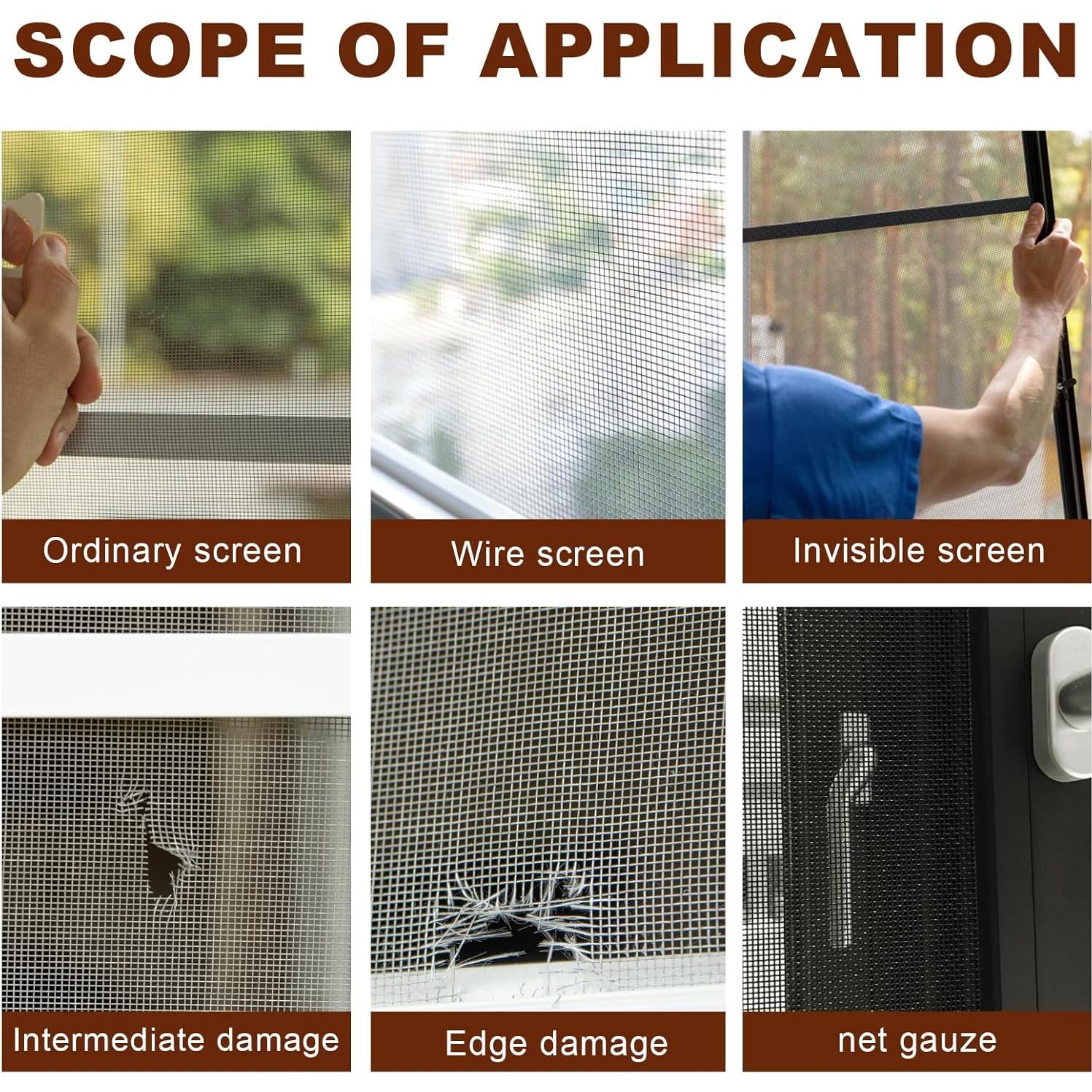 Kit de 10 Parches de Reparación de Pantalla LUTER 10x10 cm