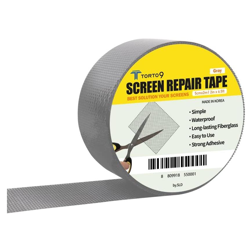 Cinta de Reparación de Pantallas TORTO9 5.08 cm x 1.98 m Gris