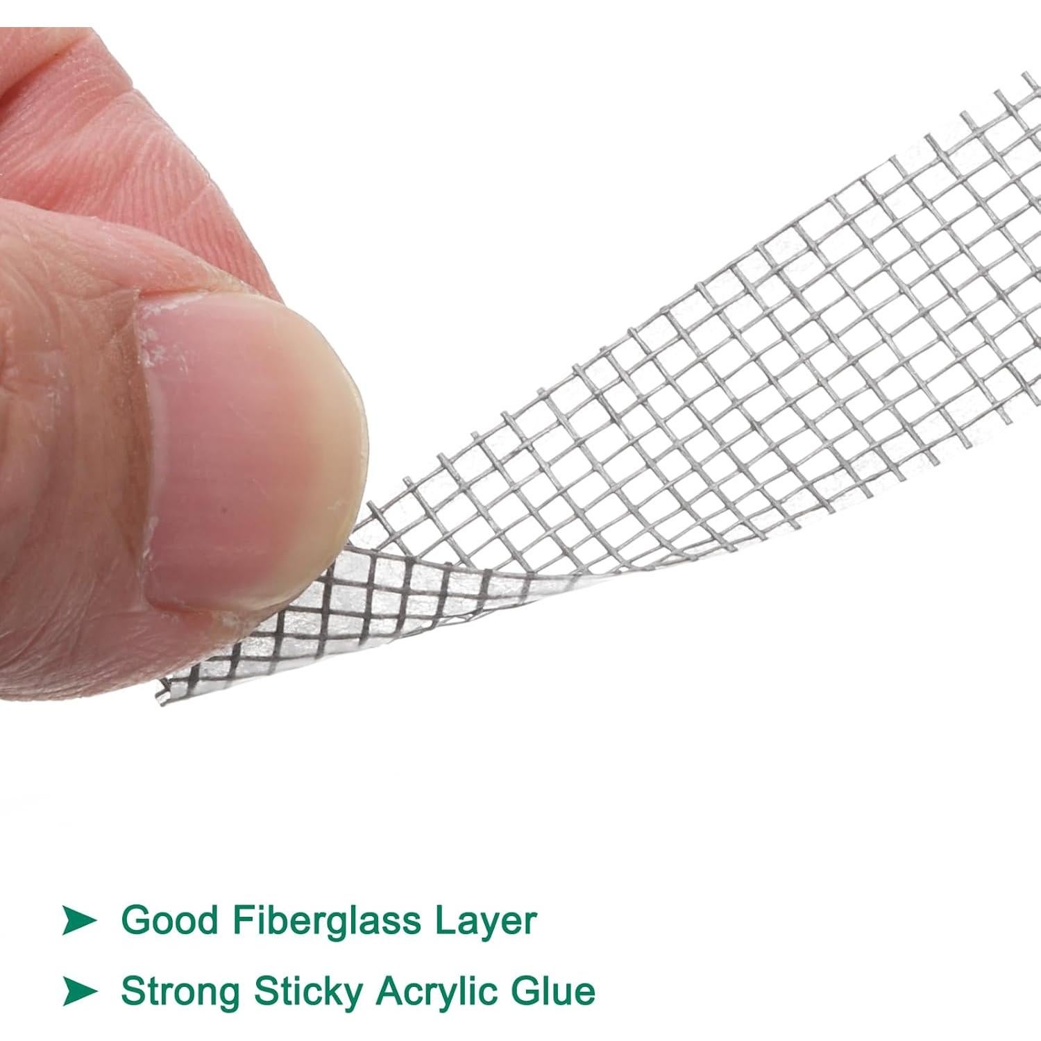 Kit de Reparación de Pantallas de Ventana uxcell - 10 Piezas, Cinta de Fibra de Vidrio 60mm x 15mm