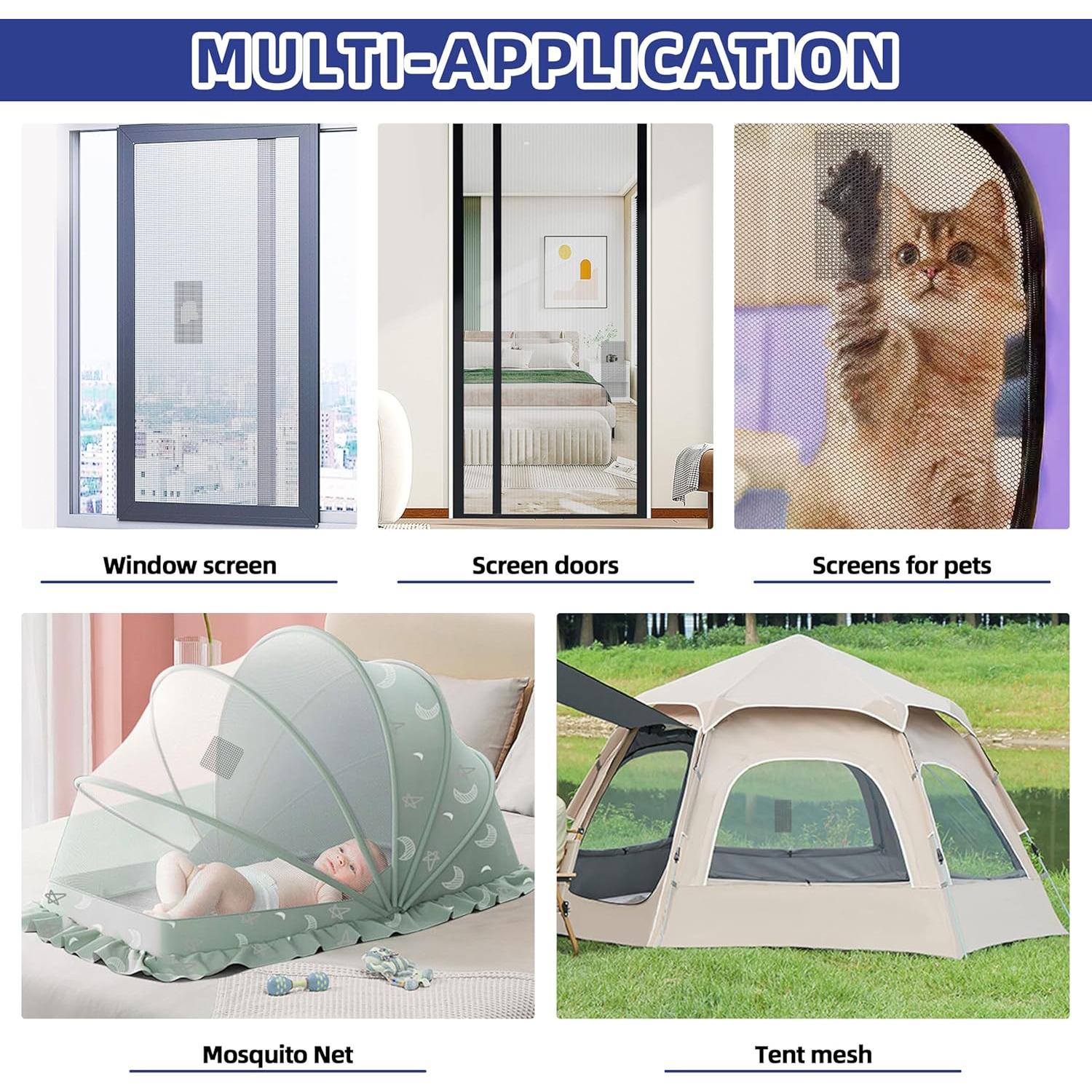 Parches de Reparación de Pantalla KING MOUNTAIN 20 Hojas 10x10 cm