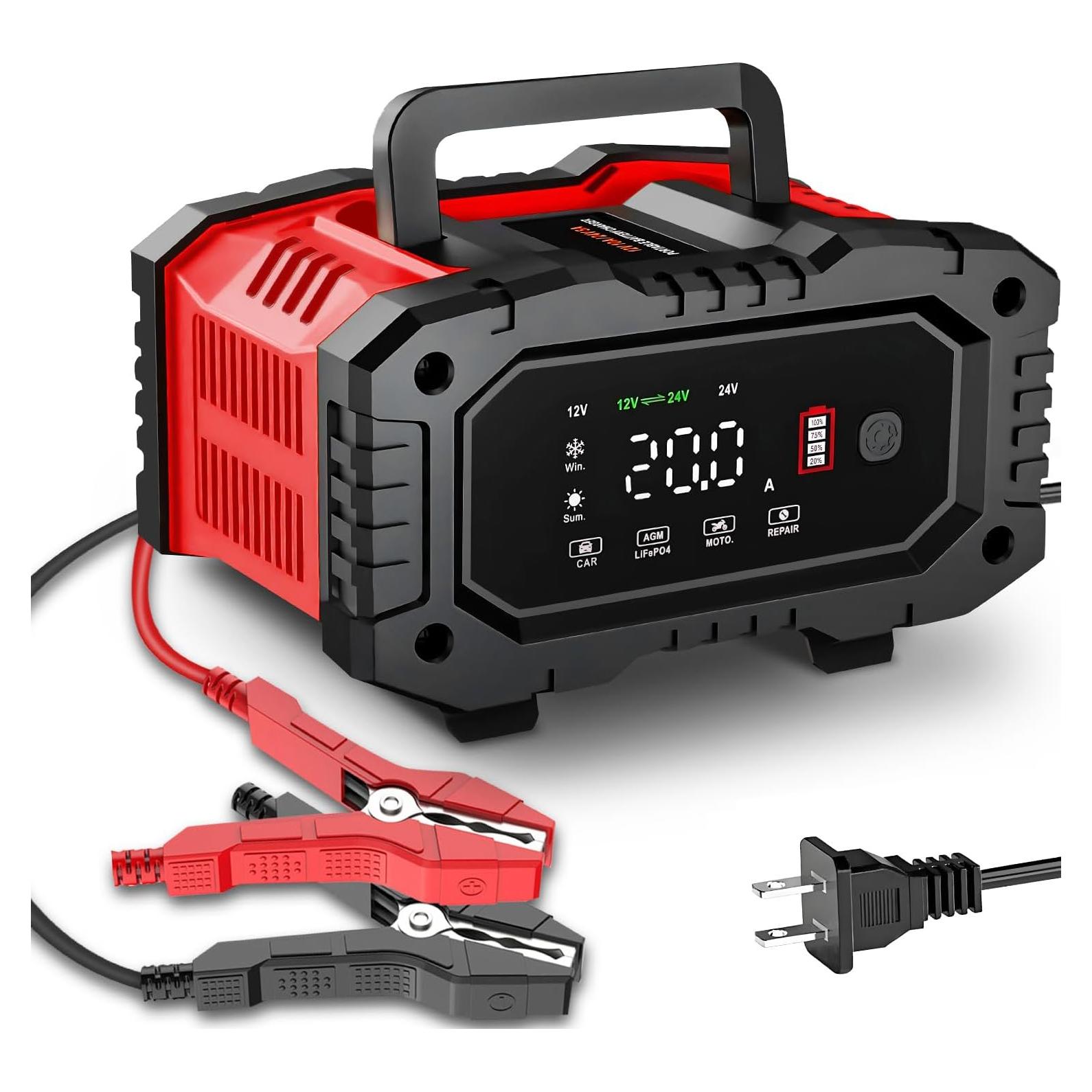 Cargador de Batería 20A 12V/24V Haibro LiFePO4 AGM Automático