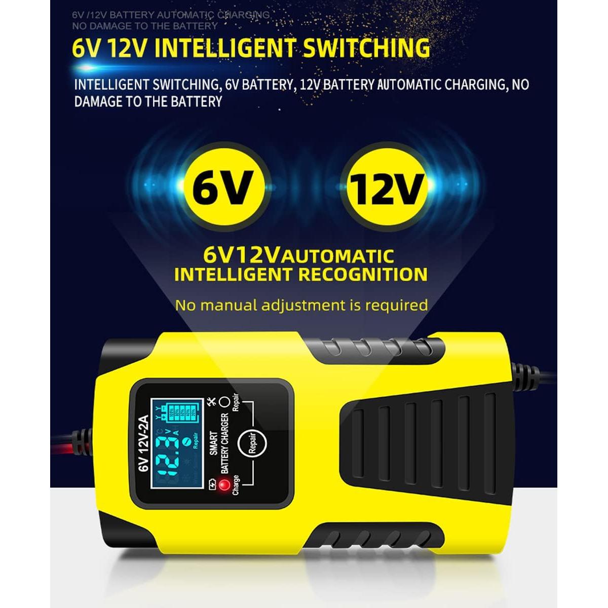 Cargador Mantenedor de Batería 6V/12V Huiaipaic 2A