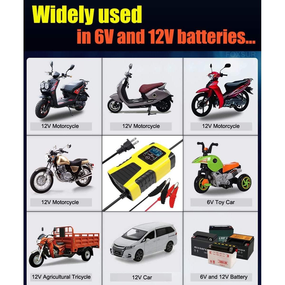 Cargador Mantenedor de Batería 6V/12V Huiaipaic 2A