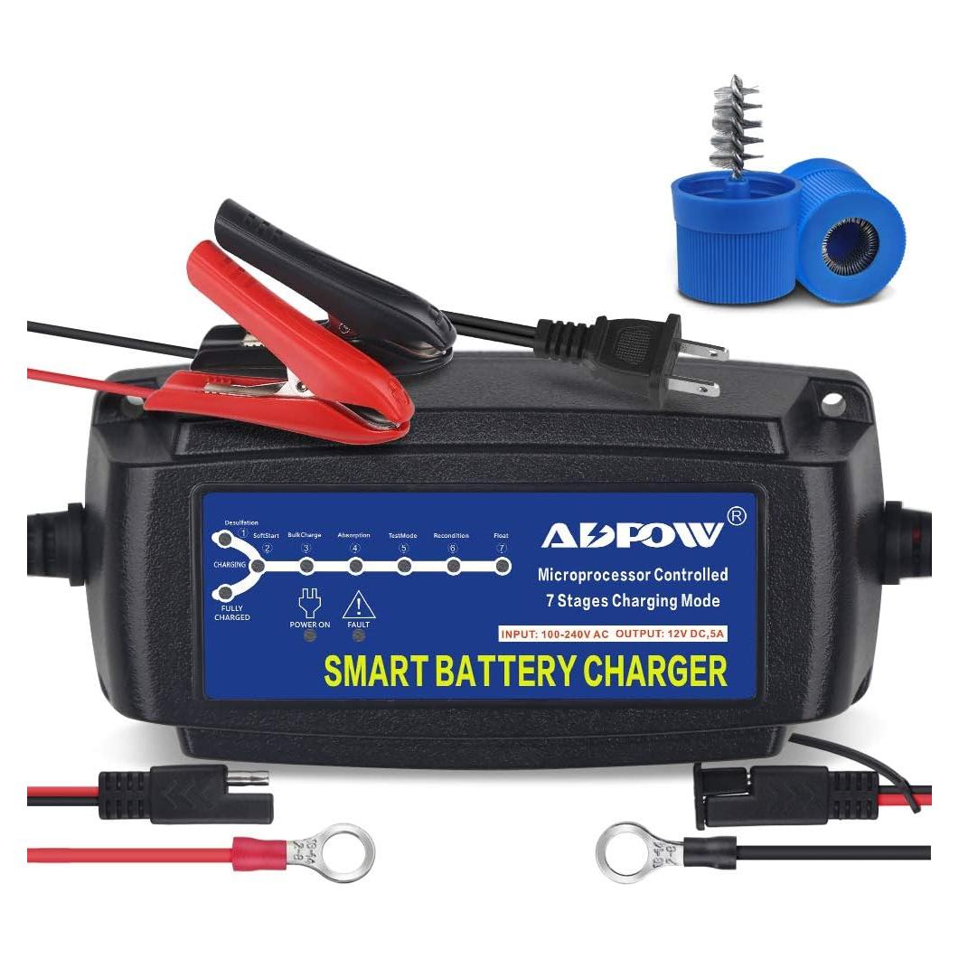 Cargador de Batería Inteligente ADPOW 12V 5A 7 Etapas