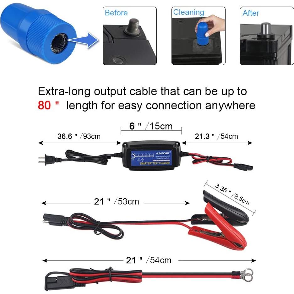 Cargador de Batería Inteligente ADPOW 12V 5A 7 Etapas