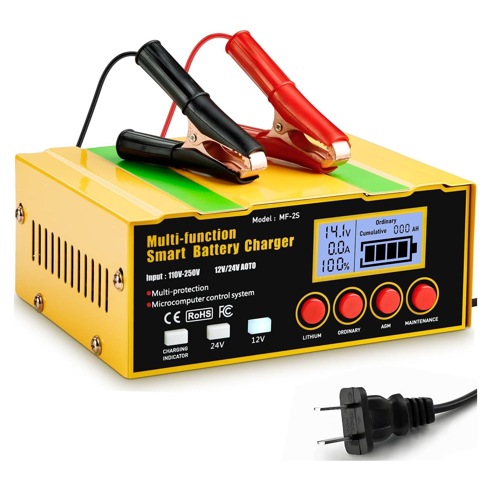 Cargador de Batería Inteligente Huiaipaic 12V/24V 12A