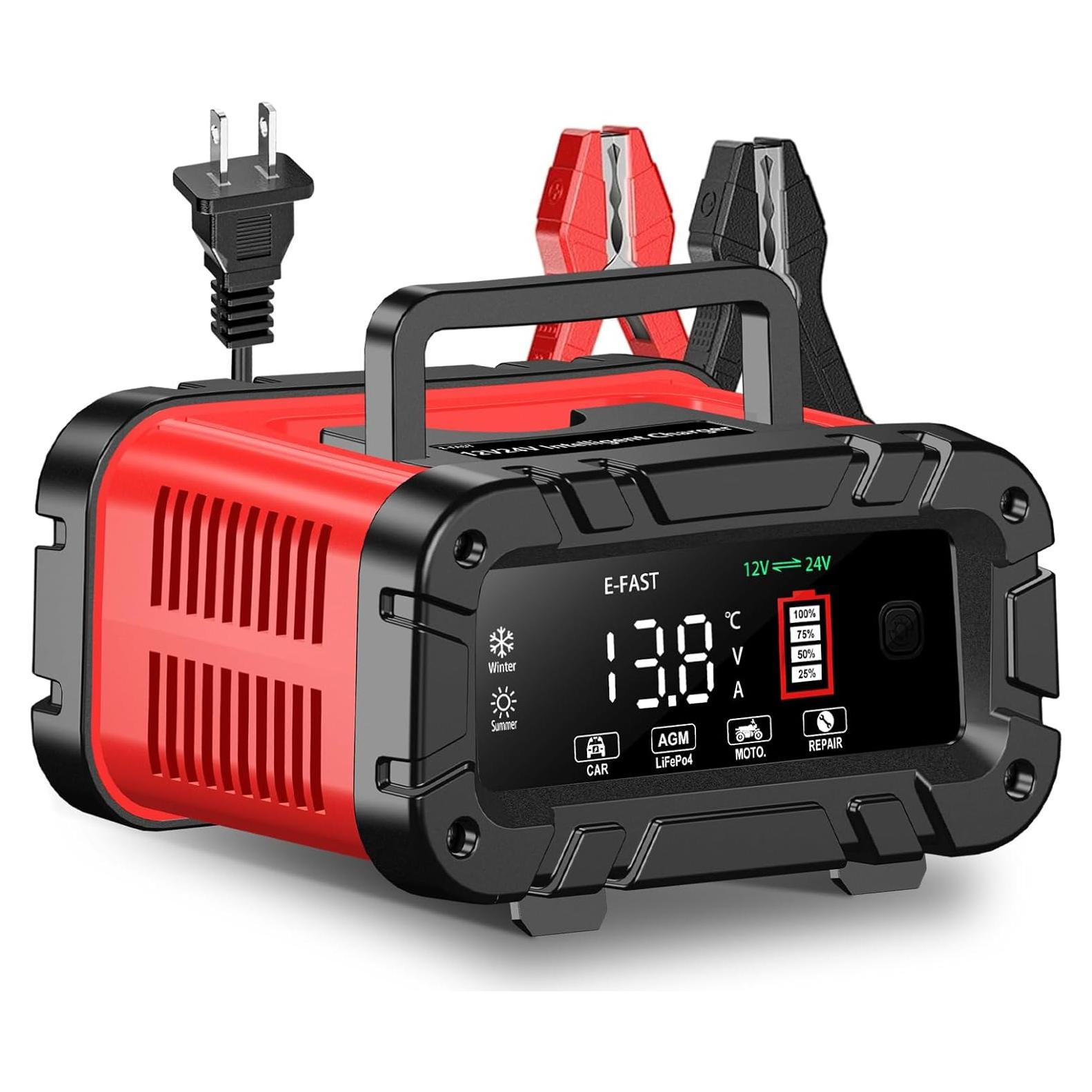 Cargador de Batería E-FAST 12/24V 20A Inteligente Automático