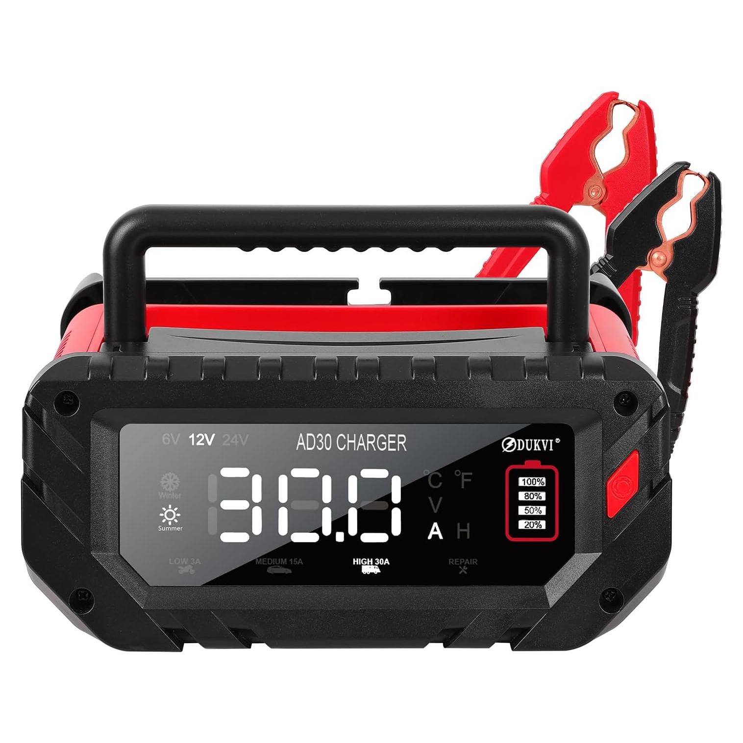 Cargador Inteligente DUKVI 30A 6V/12V/24V para Baterías