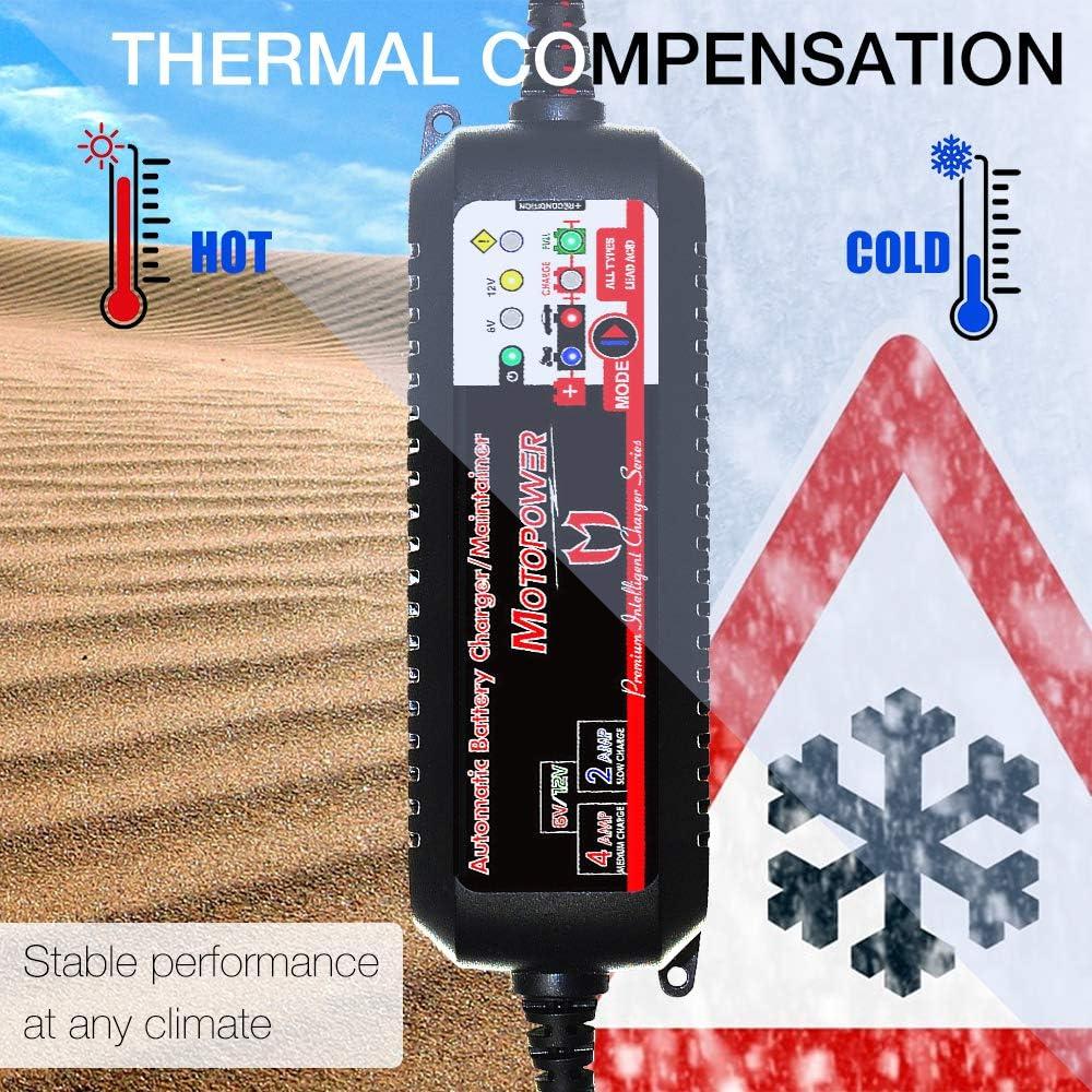 Cargador Automático de Batería MOTOPOWER MP00207 6V/12V 4A