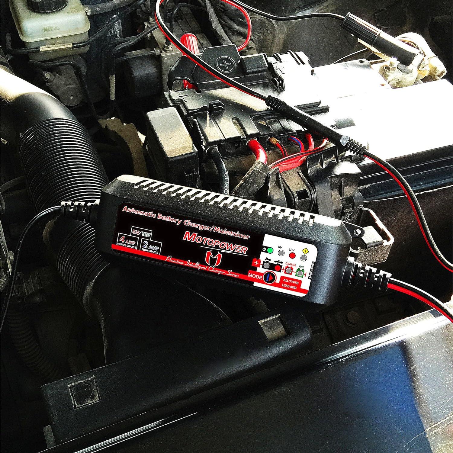 Cargador Automático de Batería MOTOPOWER MP00207 6V/12V 4A