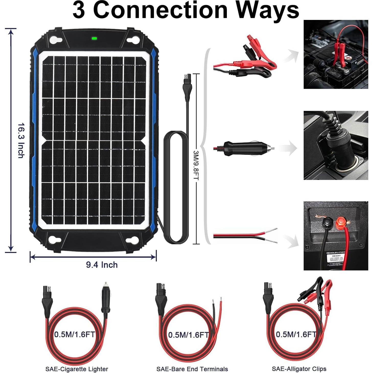 Cargador Solar 12W 12V Suner Power MPPT Impermeable