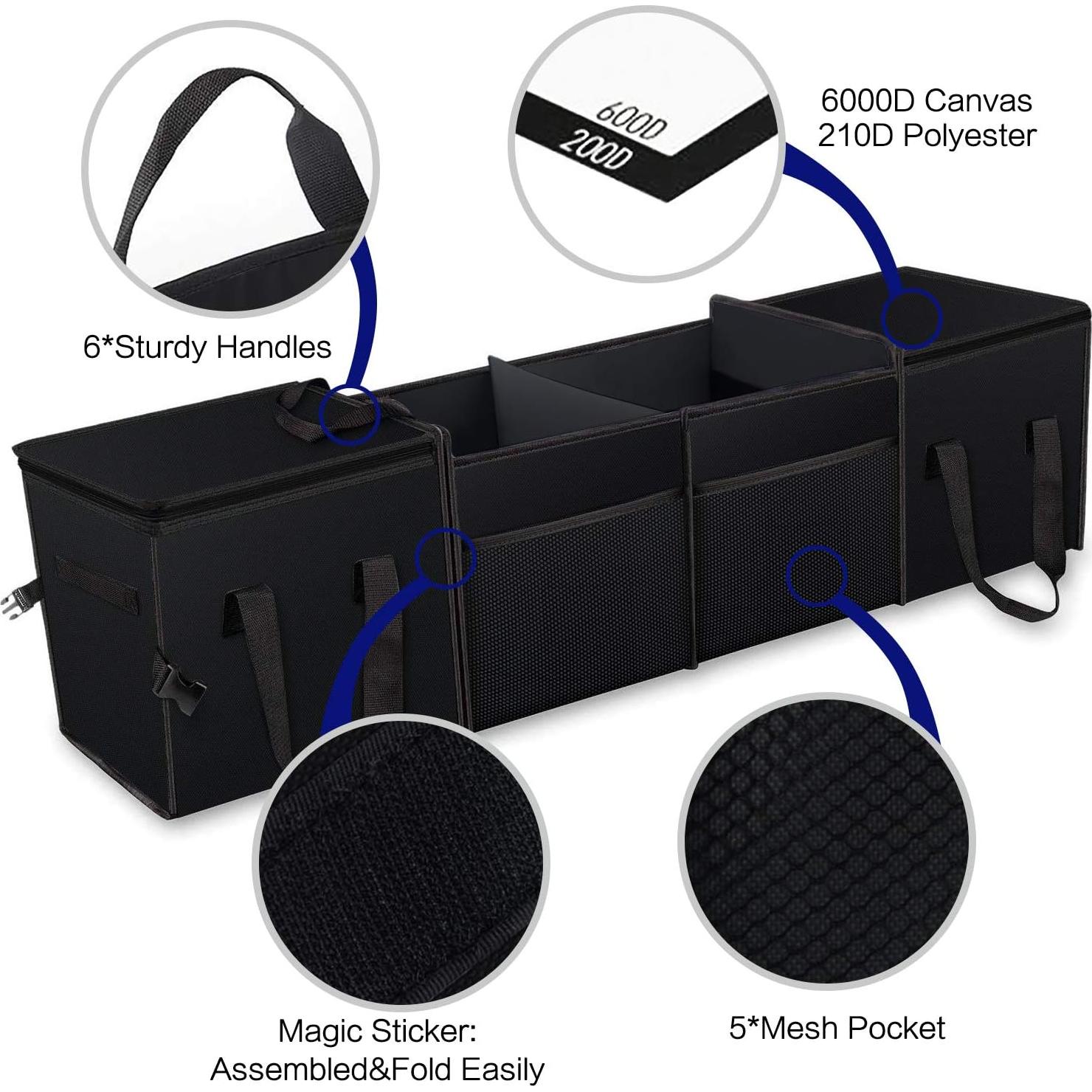 Organizador de Maletero X-cosrack con 2 Bolsas Térmicas Negro