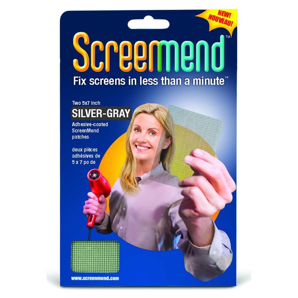 Kit de Reparación de Pantallas de Ventana ScreenMend - 2 Parches 13.97x20.32 cm