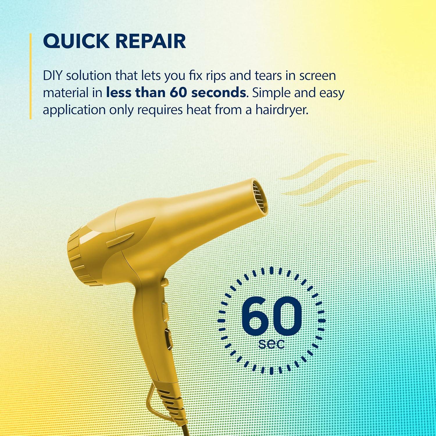 Kit de Reparación de Pantallas de Ventana ScreenMend - 2 Parches 13.97x20.32 cm