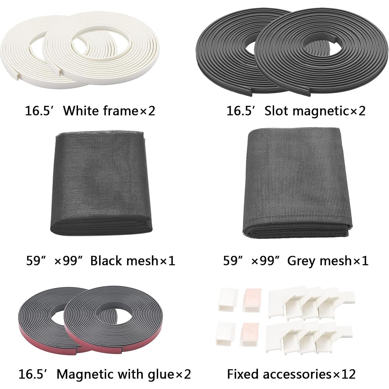 Kit de Malla de Pantalla de Ventana ZemHome 1.5x2.5m Ajustable