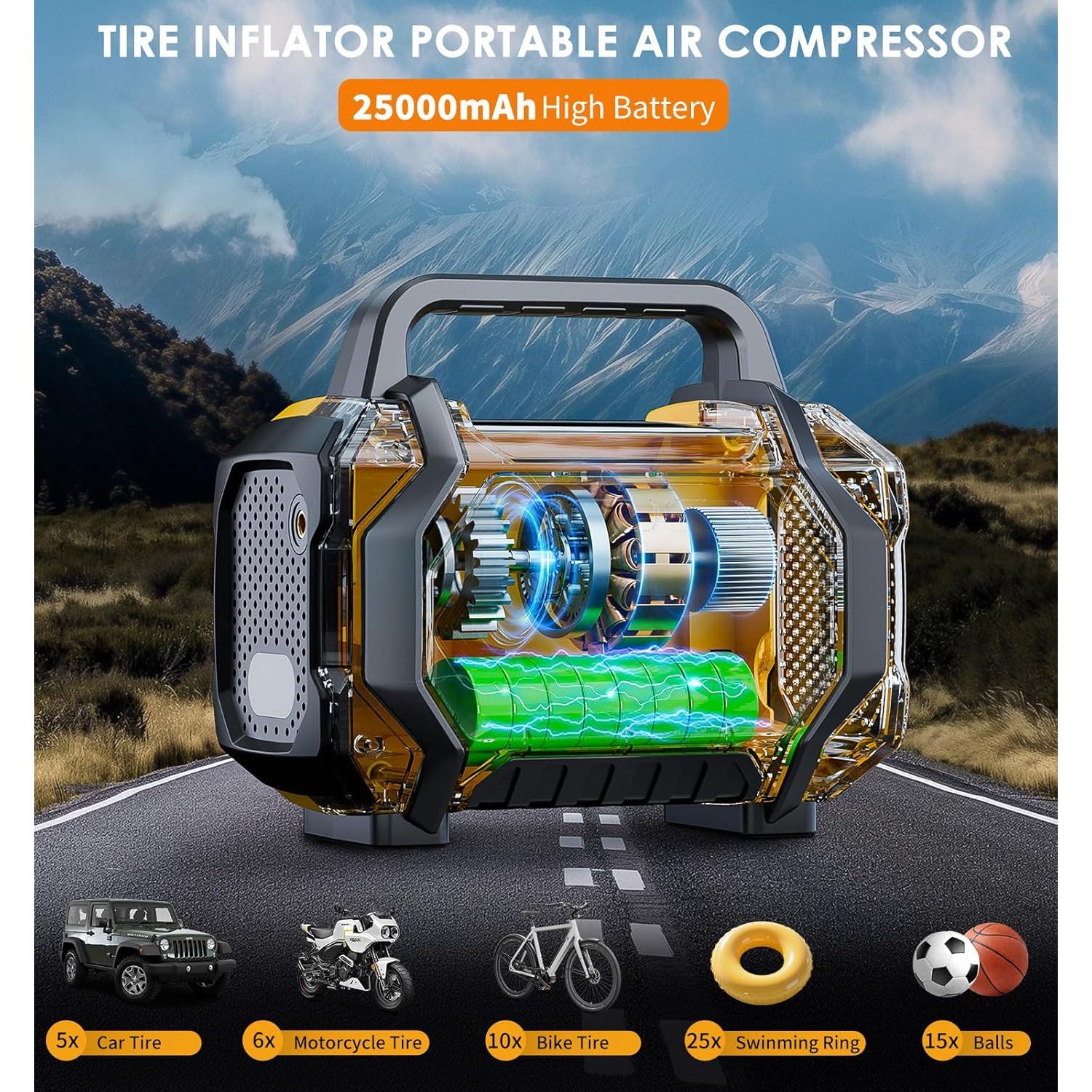 Compresor de Aire Portátil PUFLAT ATJ-201 150 PSI 12V