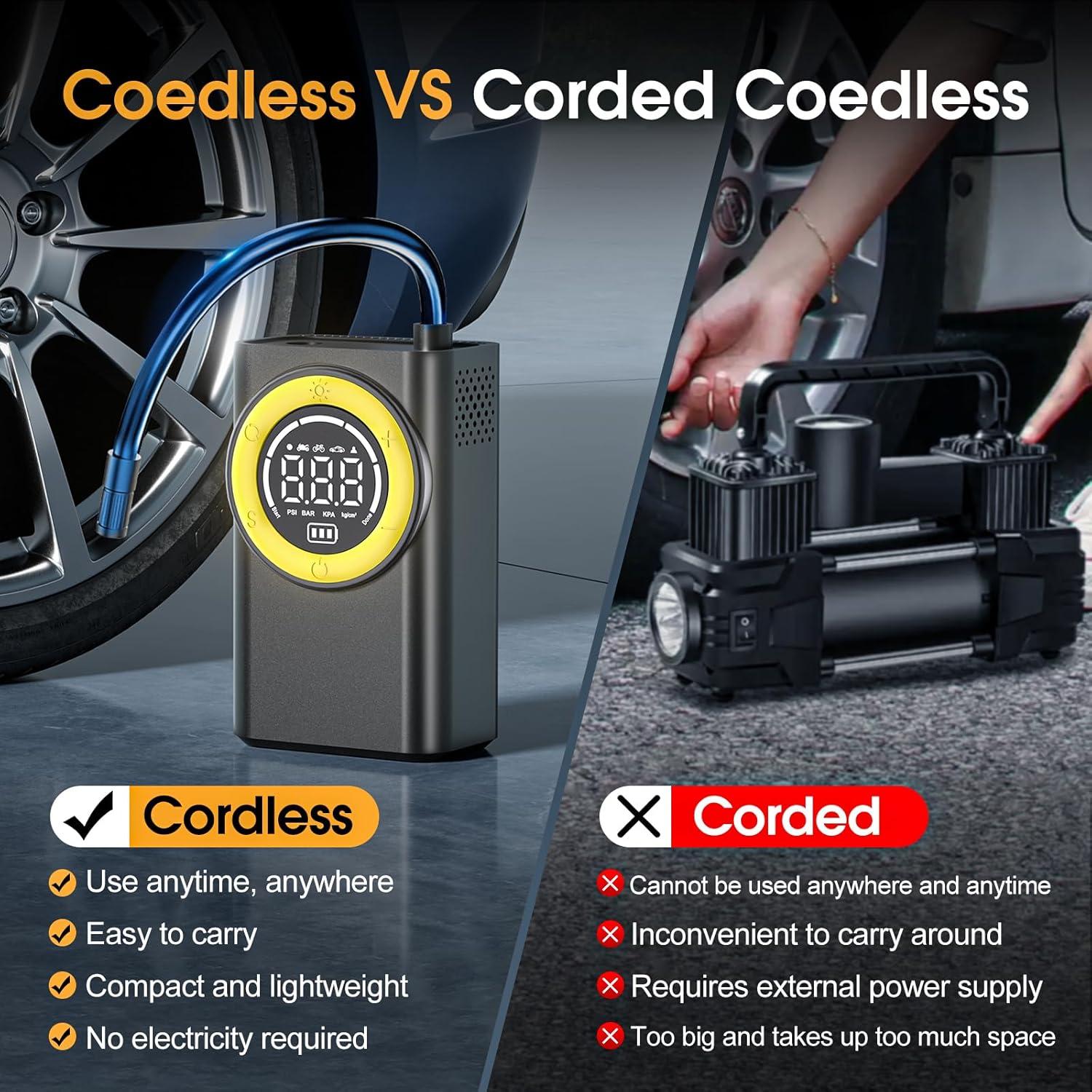 Compresor de Aire Portátil FLYKID T2198 150 PSI Inalámbrico