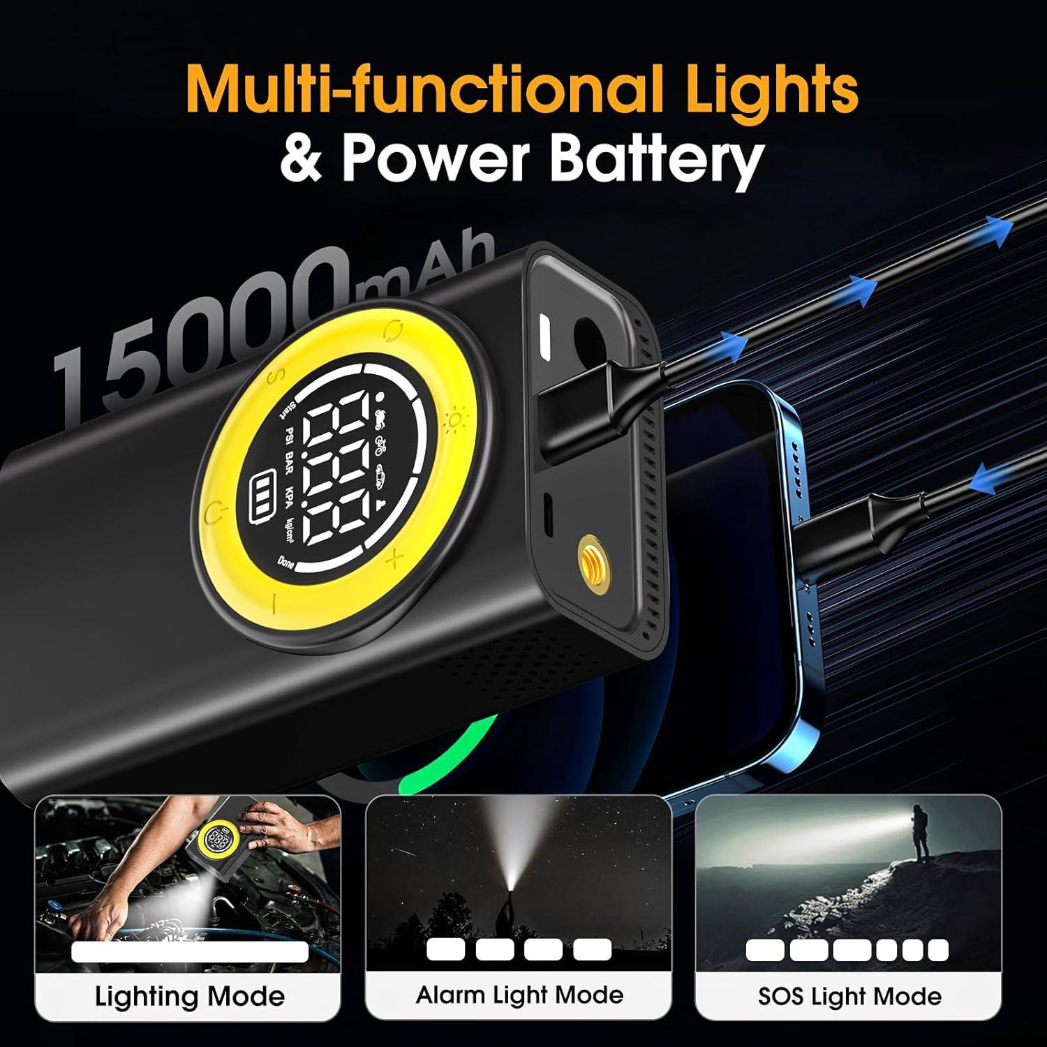 Compresor de Aire Portátil FLYKID T2198 150 PSI Inalámbrico