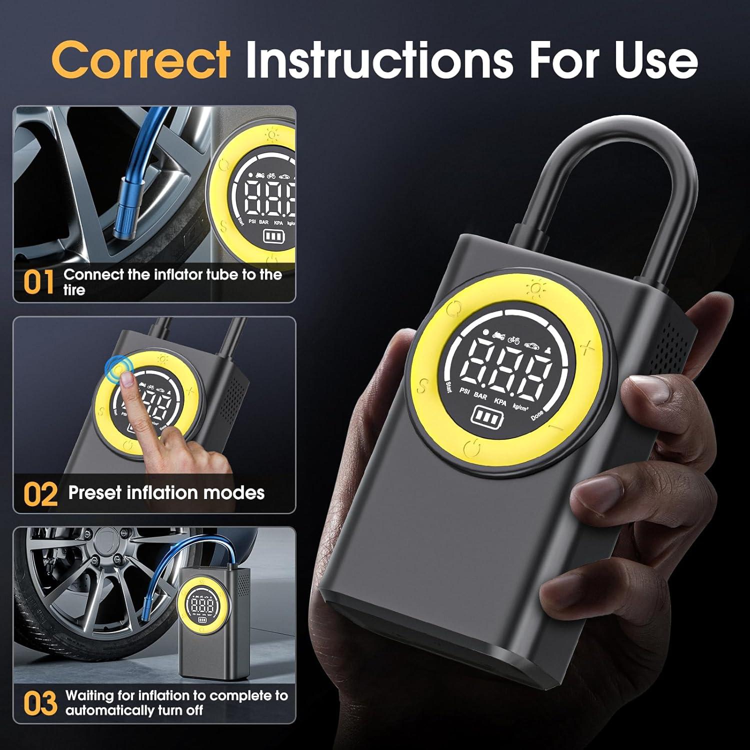 Compresor de Aire Portátil FLYKID T2198 150 PSI Inalámbrico