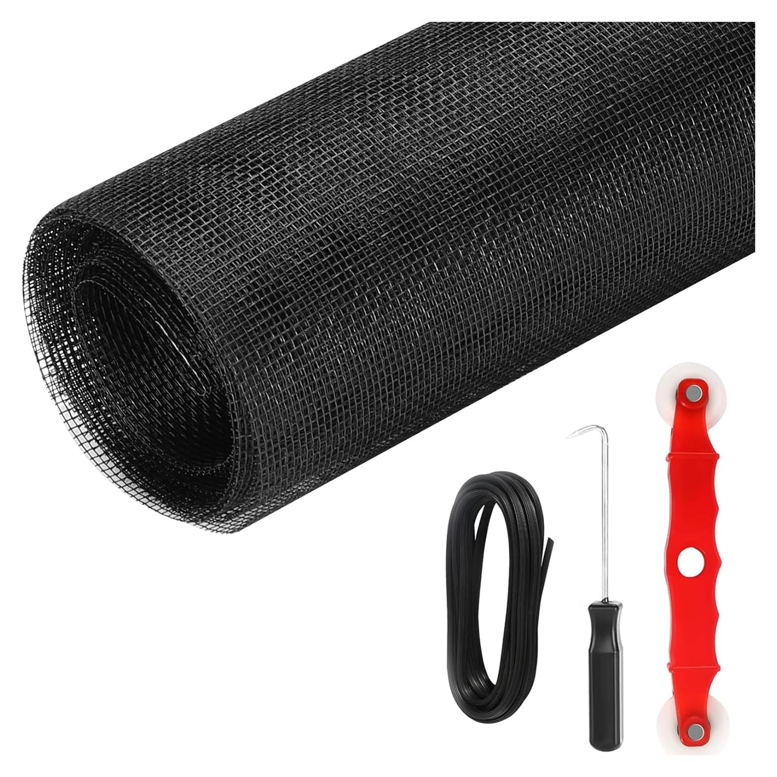 Kit de Reemplazo de Pantallas de Ventana 119x299 cm Negro