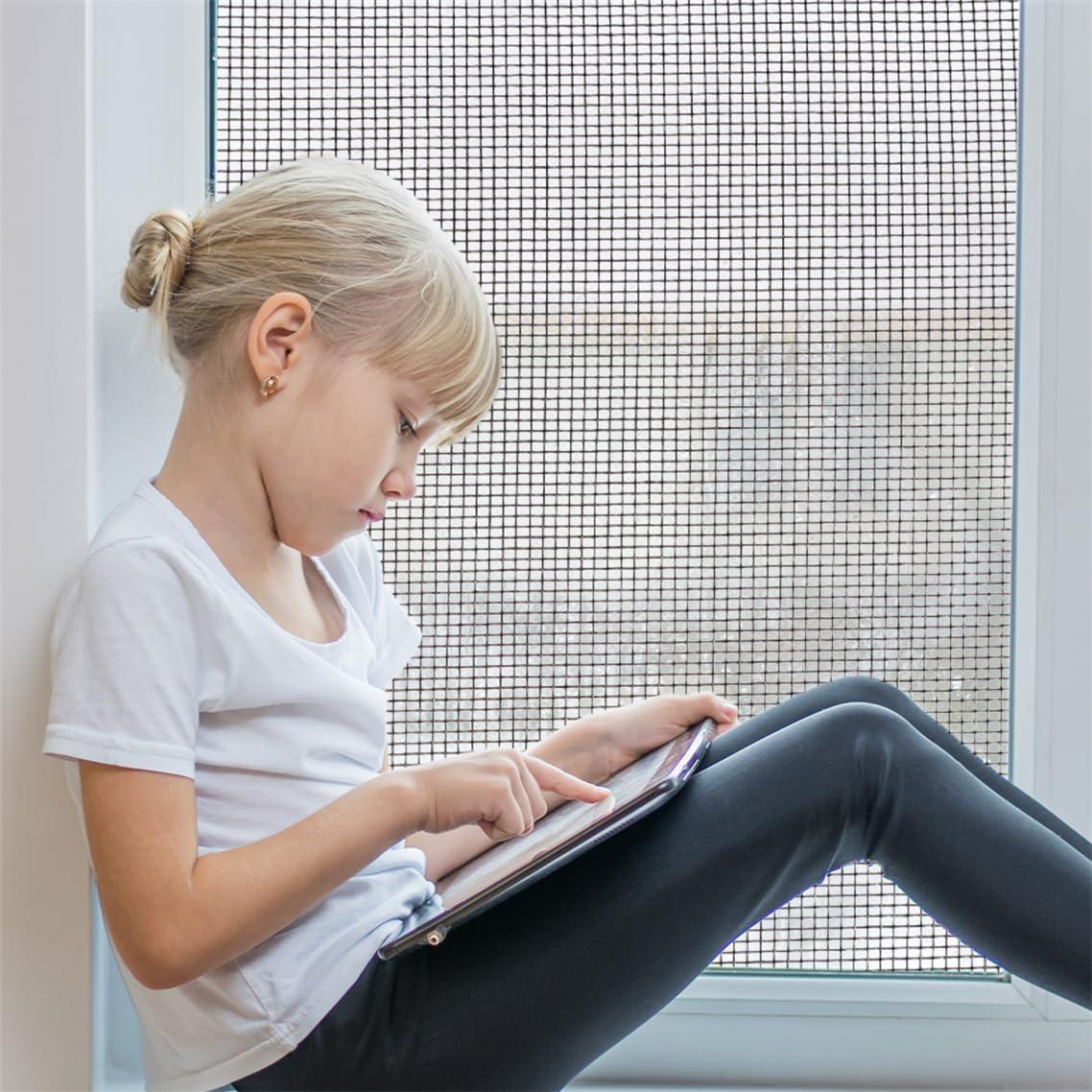 Kit de Reemplazo de Pantallas de Ventana 119x299 cm Negro