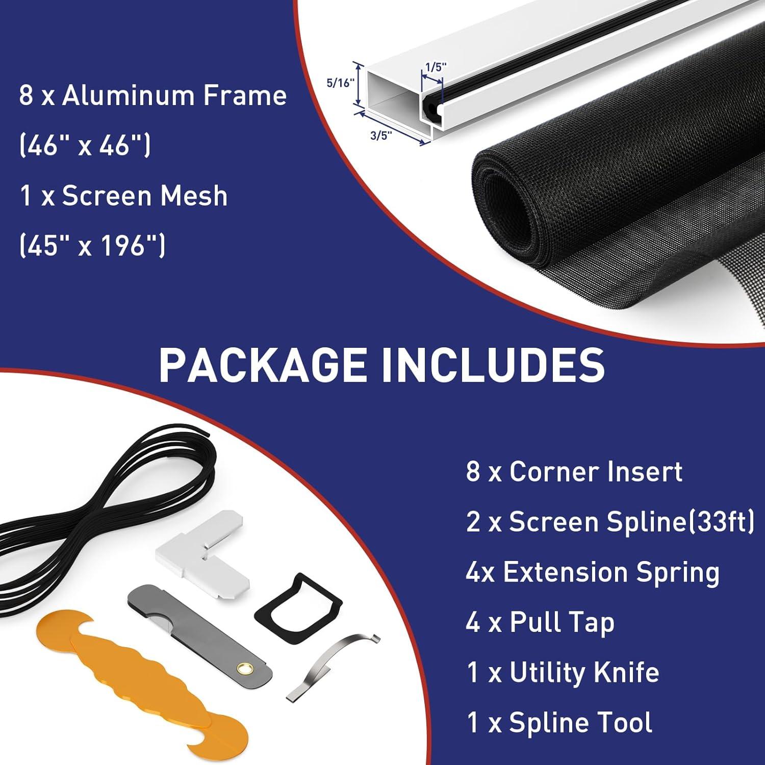 Kit de Pantalla de Ventana FOSLUOC - 2 Paquetes 116.84 cm