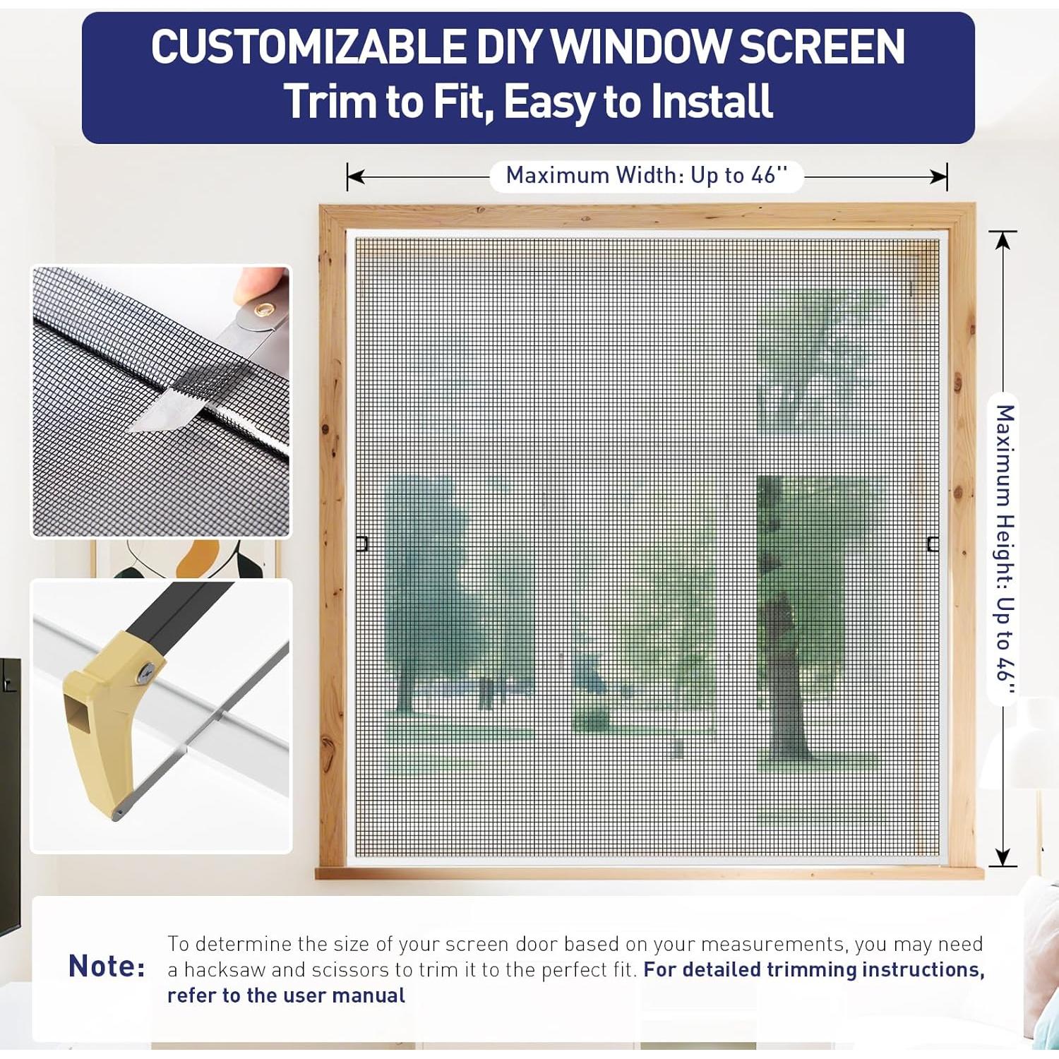 Kit de Pantalla de Ventana FOSLUOC - 2 Paquetes 116.84 cm
