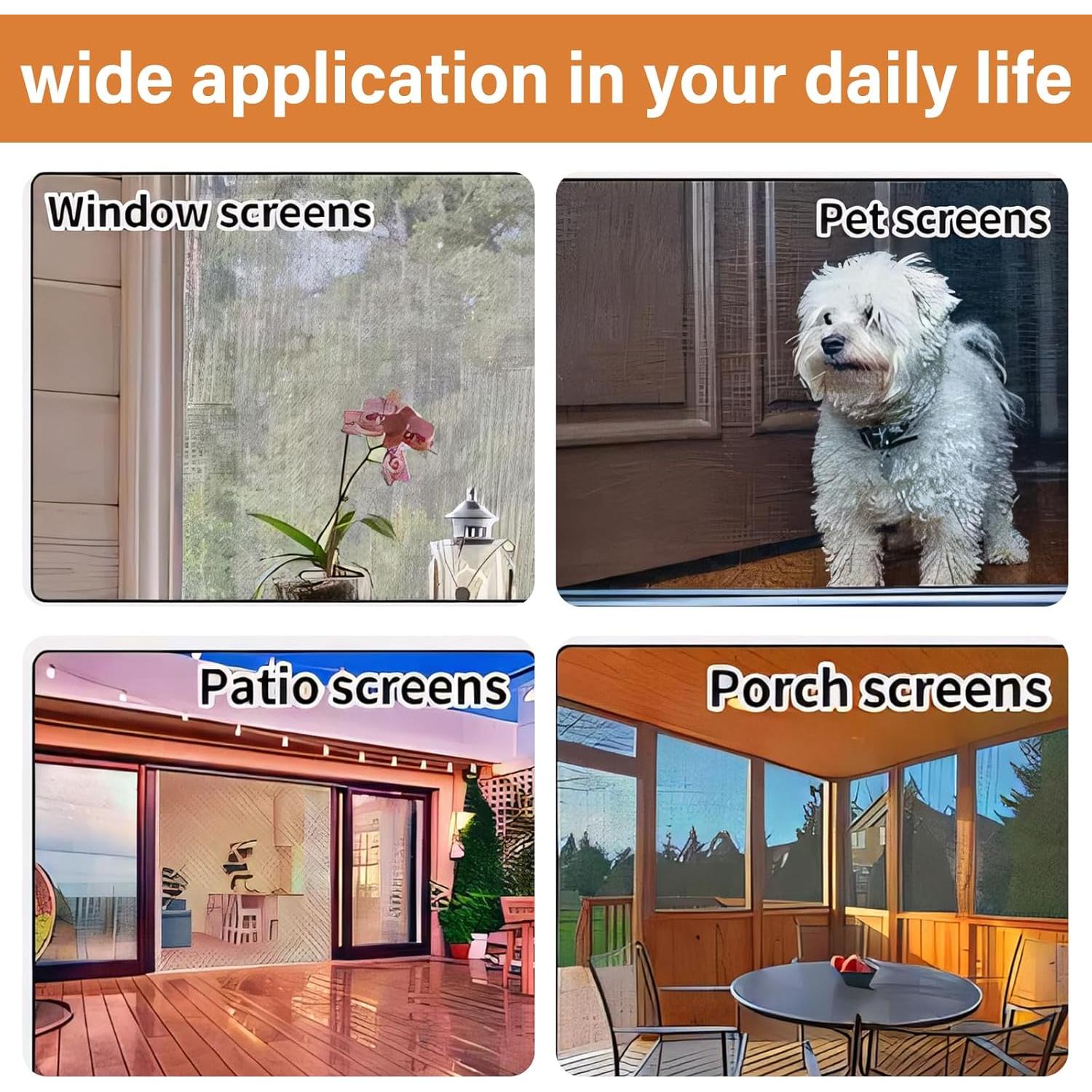 Kit Reemplazo Pantalla Ventana 121.9x400.1cm Fibra de Vidrio BONLACES