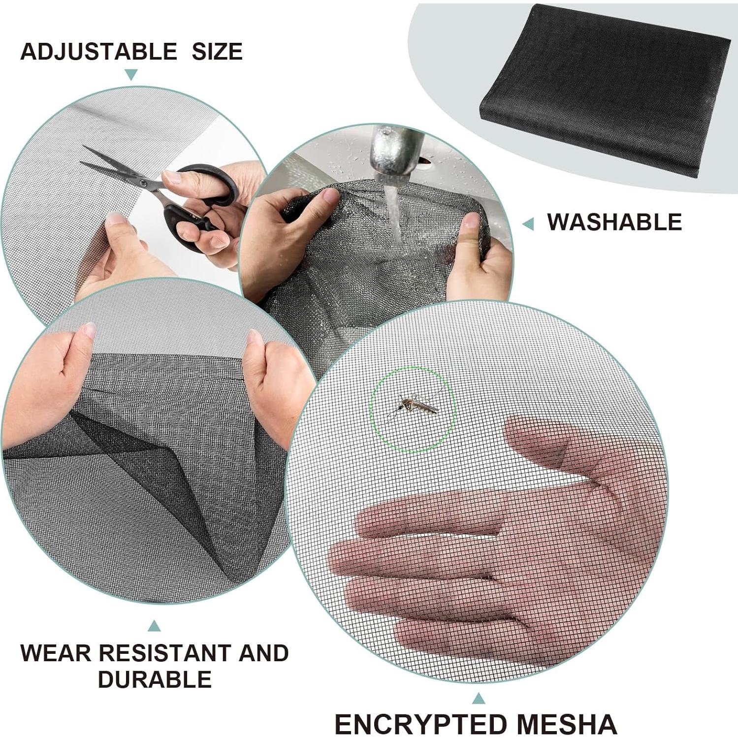 Kit de Reemplazo de Pantalla de Ventana MEQHUO 48x236 cm 6 en 1