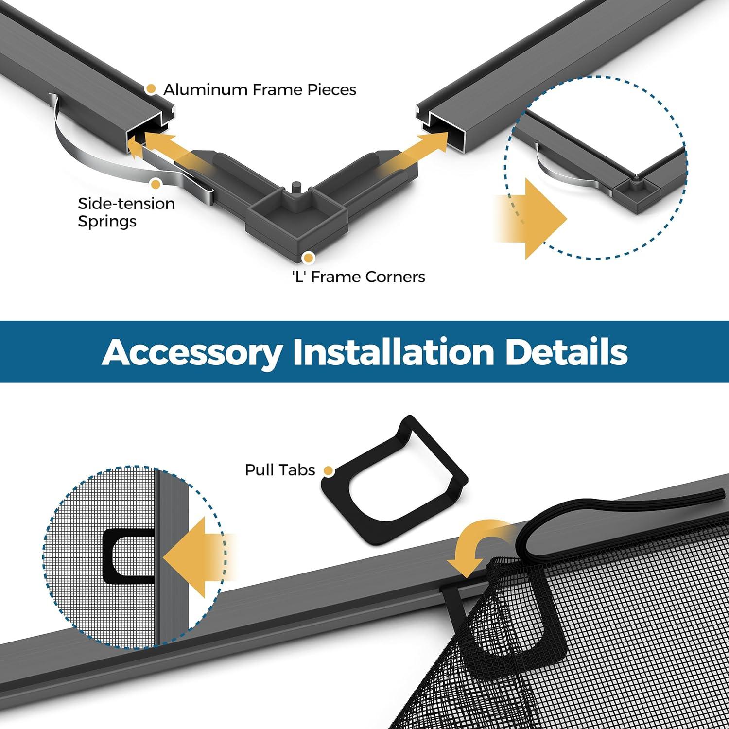 Kit de Pantalla de Ventana Augblinds 46x46 cm - 2 Juegos
