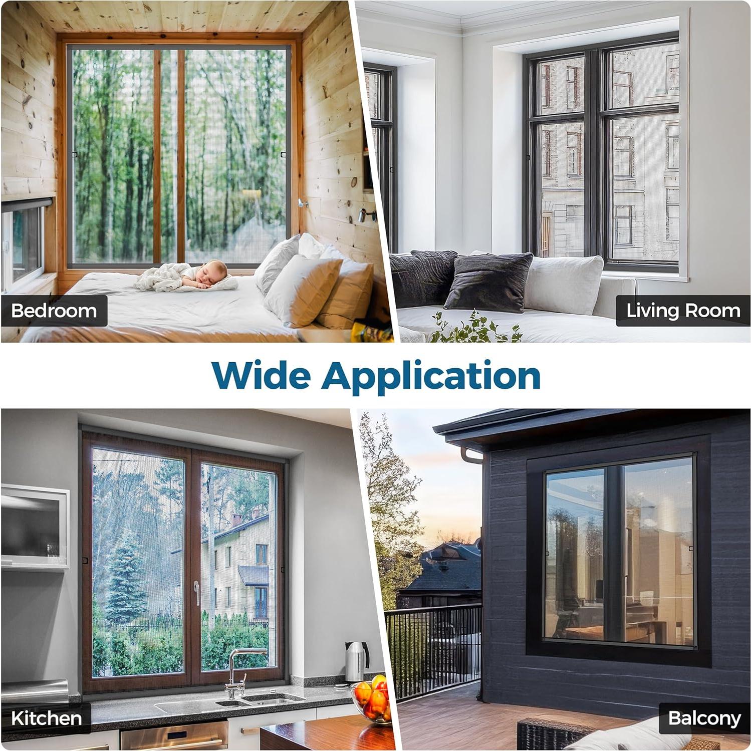 Kit de Pantalla de Ventana Augblinds 46x46 cm - 2 Juegos