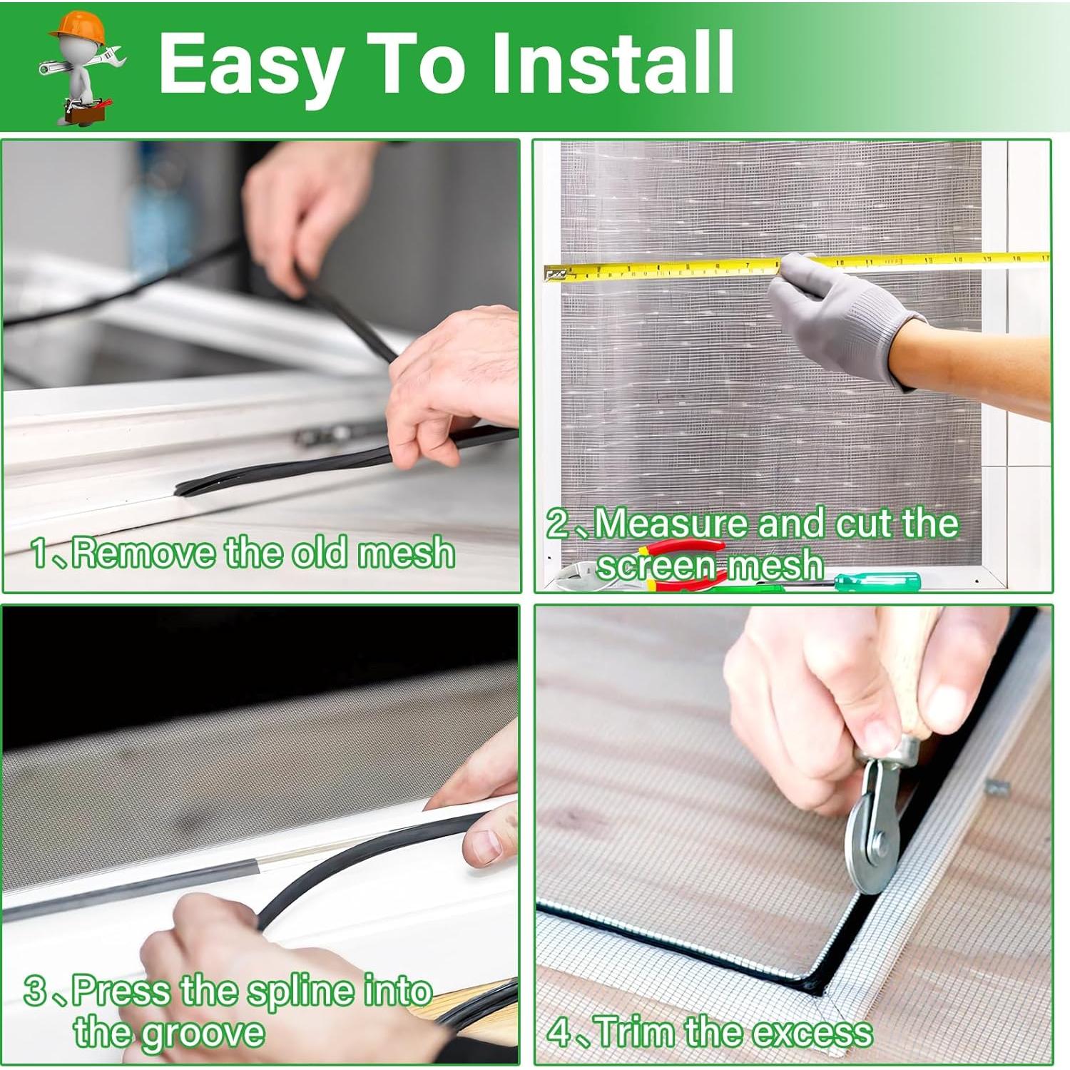 Kit de Reemplazo de Pantalla de Ventana DIGDRAM 121.92 x 40.23 m Negro