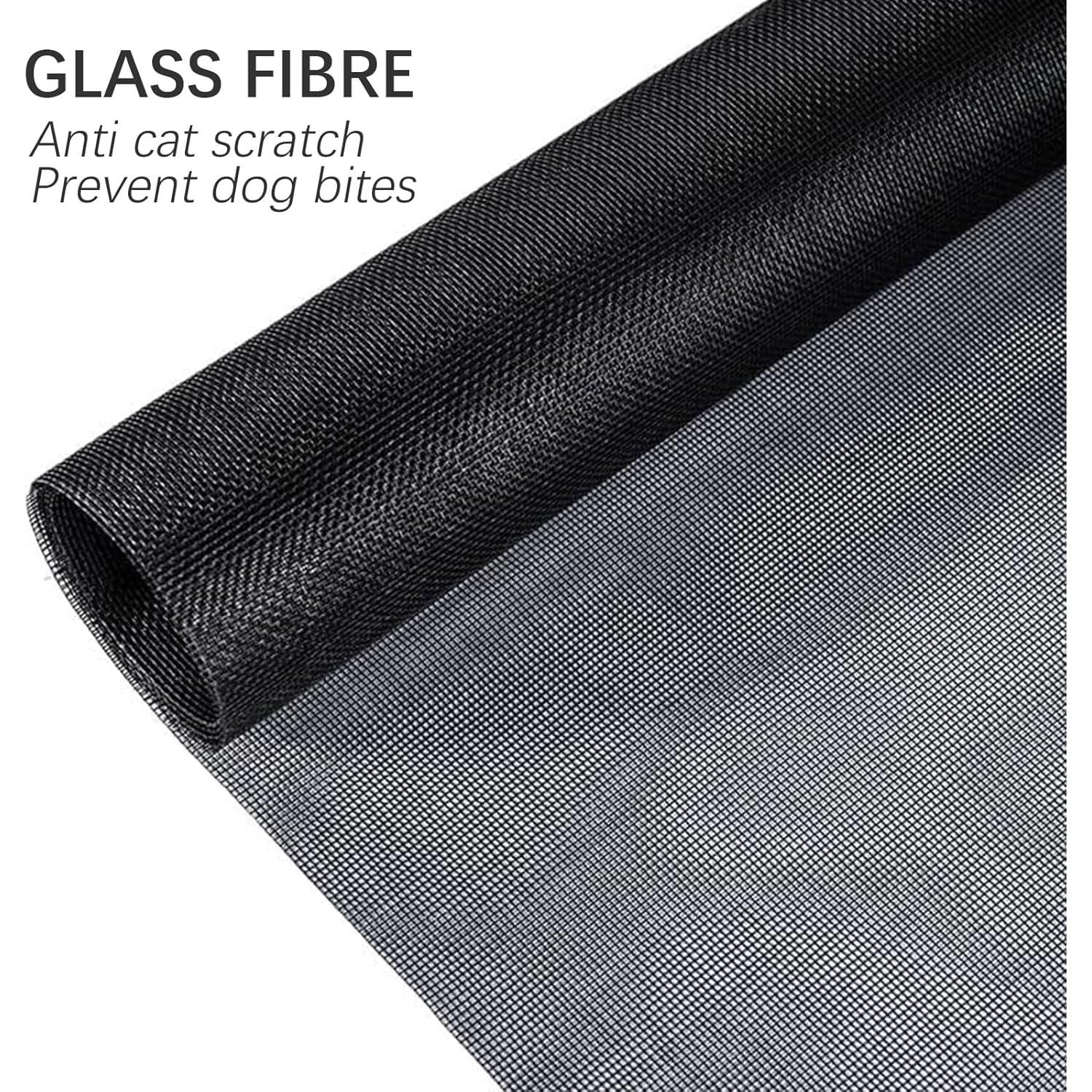 Kit de Reparación de Pantalla de Ventana ALI2 59x300 cm Negro