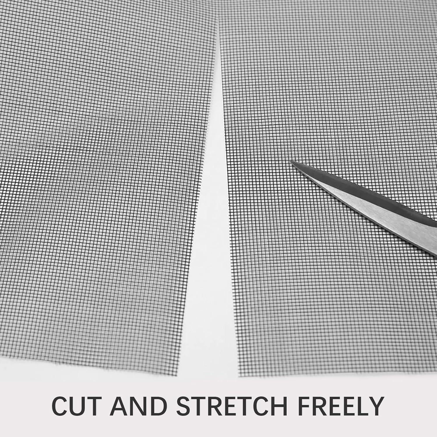 Kit de Reparación de Pantalla de Ventana ALI2 59x300 cm Negro