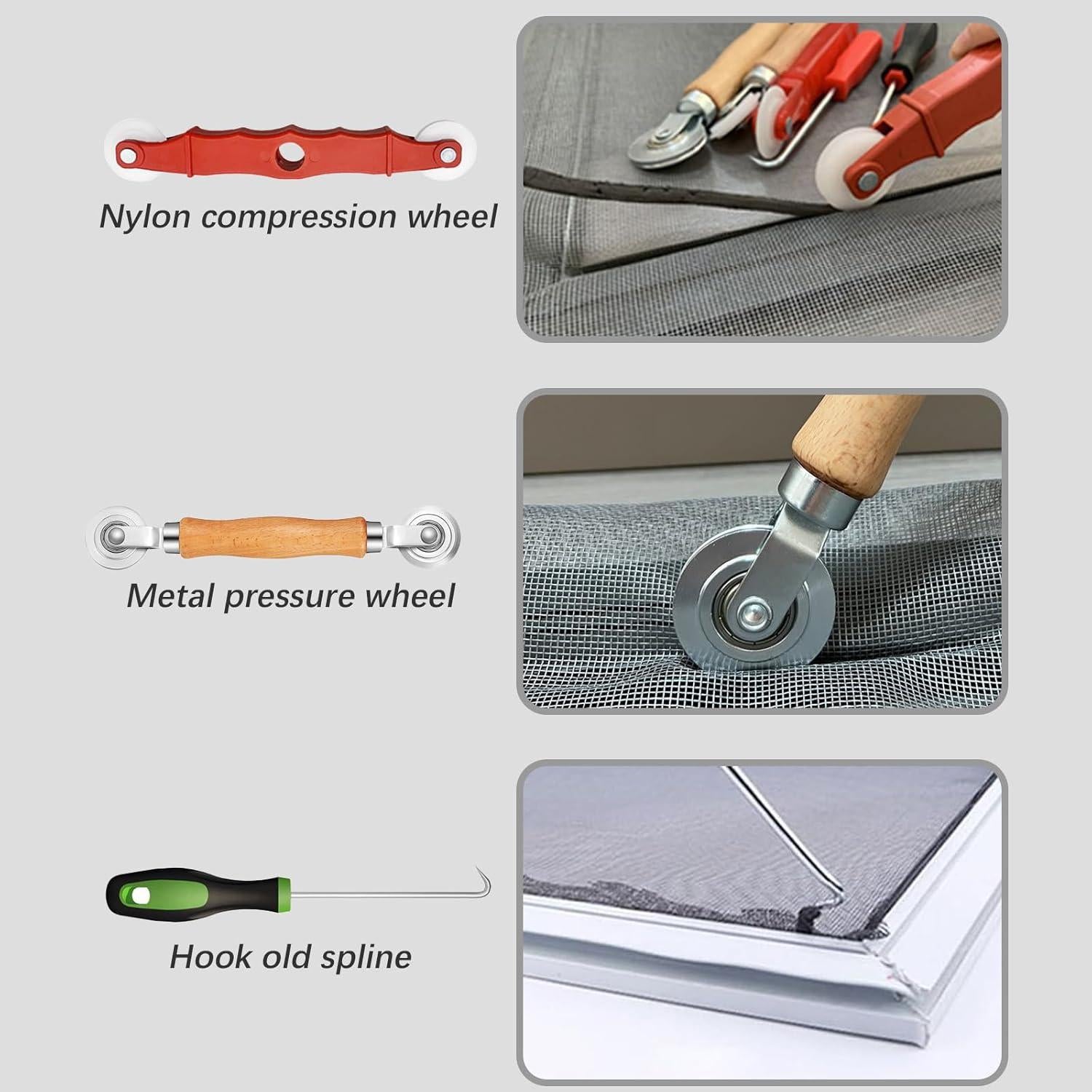 Kit de Reparación de Pantalla de Ventana ALI2 59x300 cm Negro