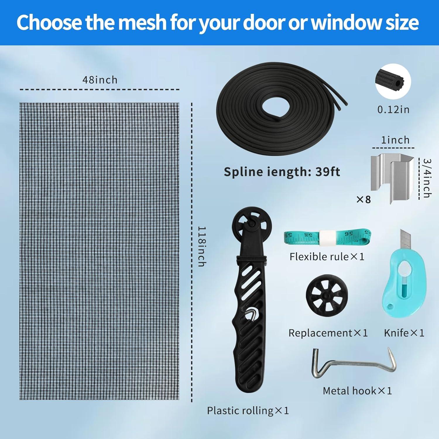 Kit de Reparación de Pantallas de Ventana AOPHY 121.92x299.72cm