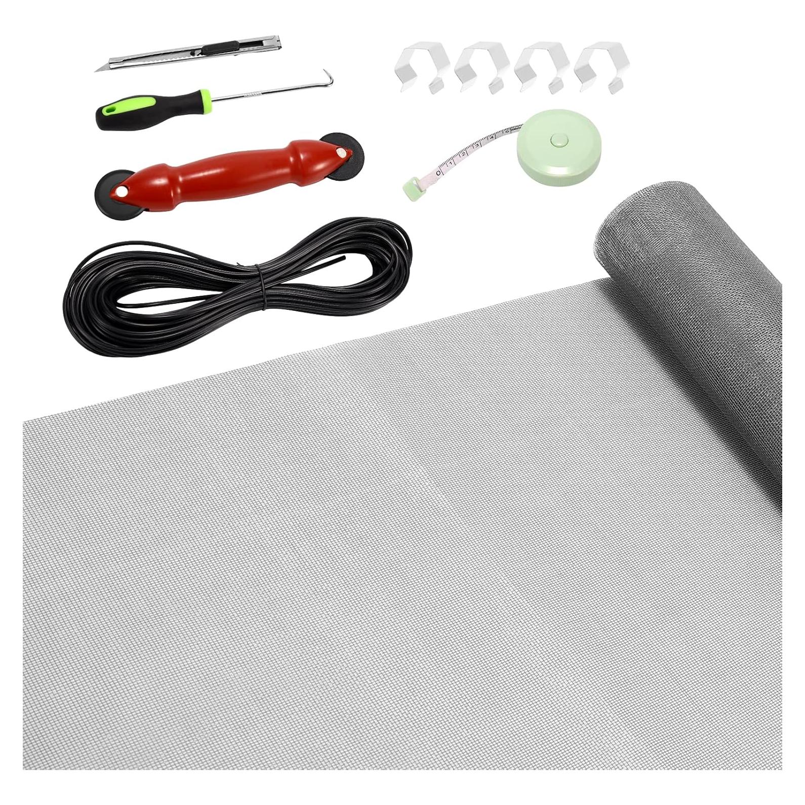 Kit de Reparación de Pantallas de Ventana FLYZZZ 121.9x299.7cm Gris