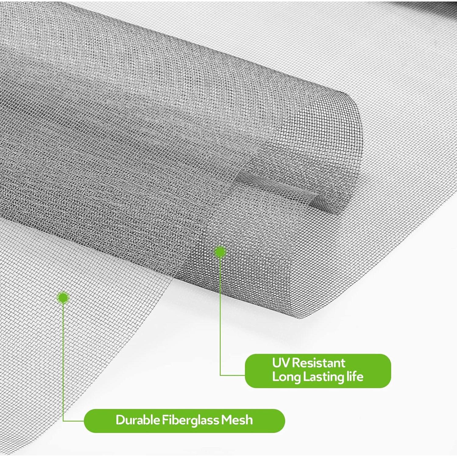 Kit de Reparación de Pantallas de Ventana FLYZZZ 121.9x299.7cm Gris