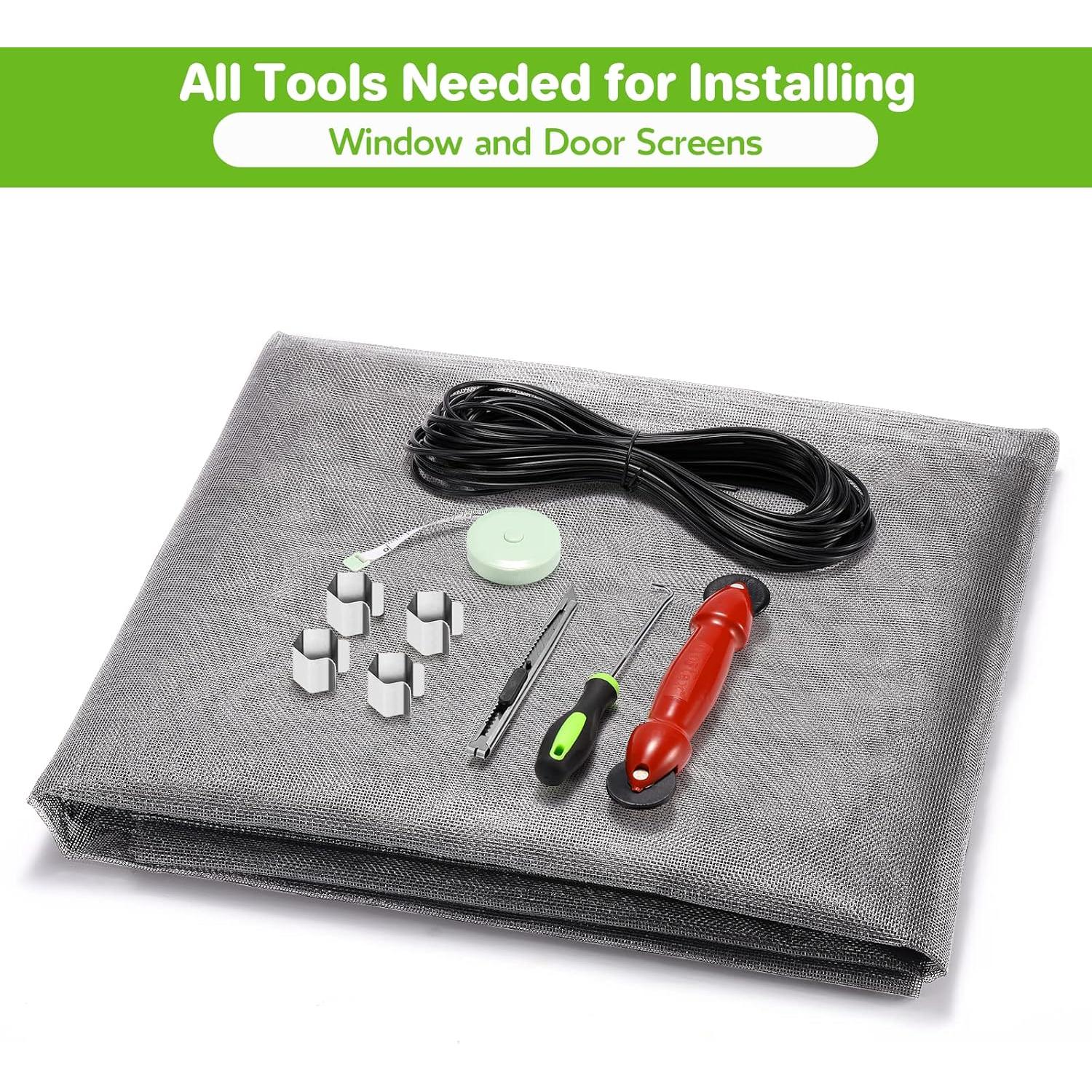 Kit de Reparación de Pantallas de Ventana FLYZZZ 121.9x299.7cm Gris