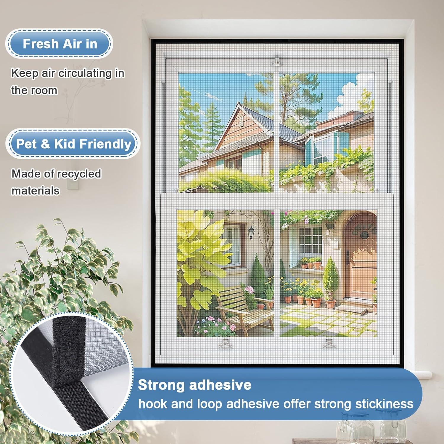 Kit de Pantalla de Ventana Shackcom 2 Piezas Ajustable 100x150 cm